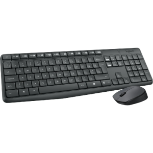 LOGITECH MK235 WIRELESS KEYBOARD AND MOUSE - GREYFRA - 2.4GHZ - N/A - CENTRAL - (GREY KEYS GREY BTM)